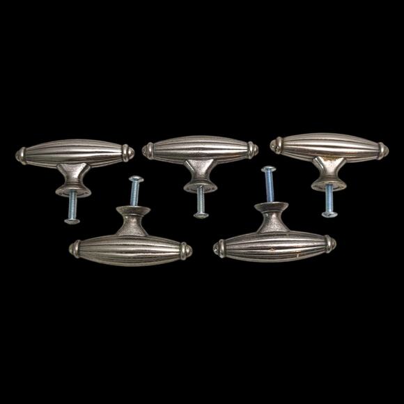 Lot of 5 AMEROCK Cabinet Knob Blythe Weathered Nickel Knob Handle 2 5/8 in - Picture 1 of 4